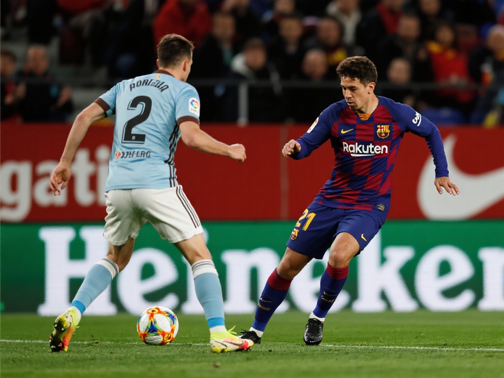 在激烈角逐的西甲赛场上，巴塞罗那用一场精