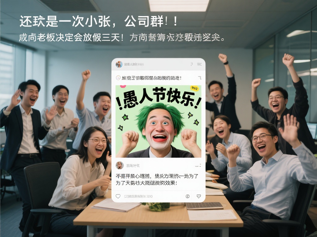 还有一次，我的同事小张在公司群里发了一条